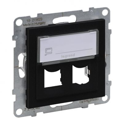 Suno Adapter Systimax Podwójny Czarny Produkt Wycofany LEGRAND (721446)